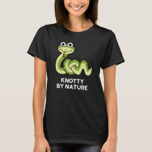 Camiseta Knotty Por Naturaleza Funny Snake Pun Dark BG