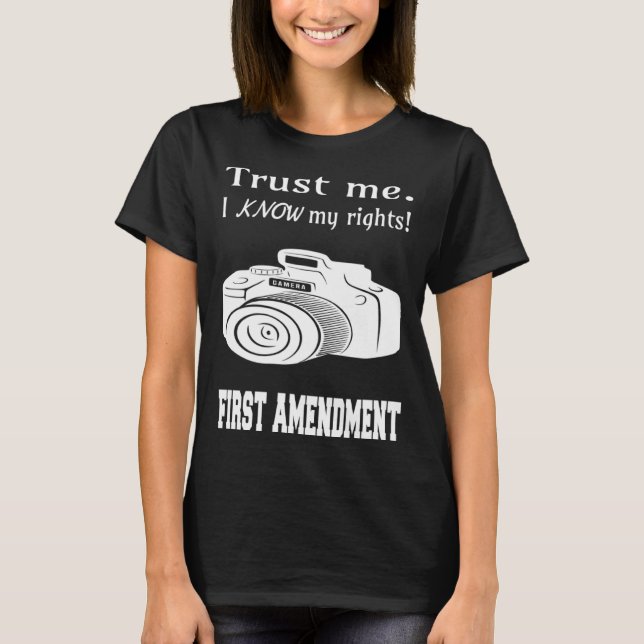Camiseta Know your rights First Amendment Camera (Anverso)