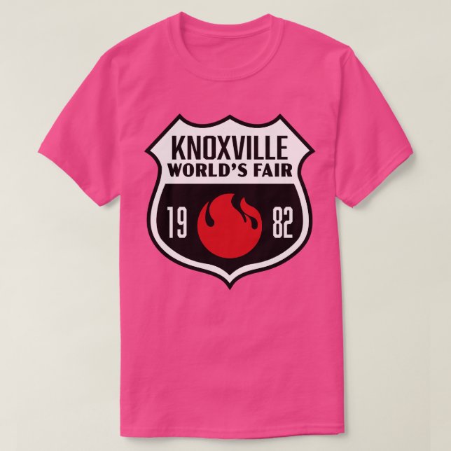 Camiseta Knoxville World Fair Retro Shield White en B en 19 (Diseño del anverso)