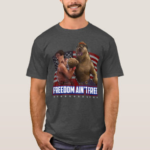Camiseta KO de Merica Bear por la libertad EE.UU. Libertad