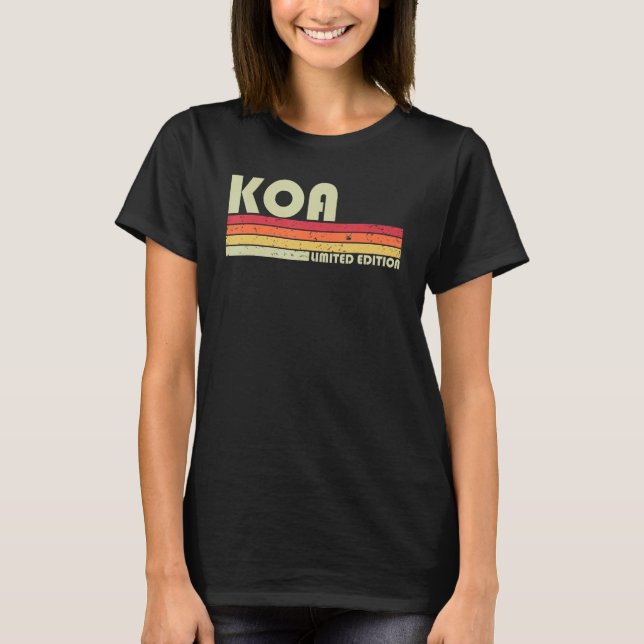 Camiseta KOA Nombre Regalo Personalizado Funny Retro Vintag (Anverso)