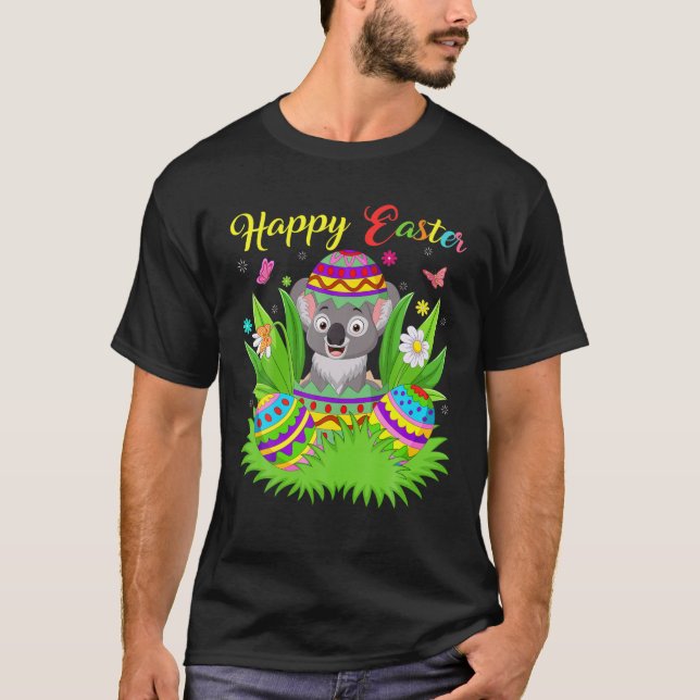 Camiseta Koala Animal Lover Floral Easter Egy Funny Koala E (Anverso)