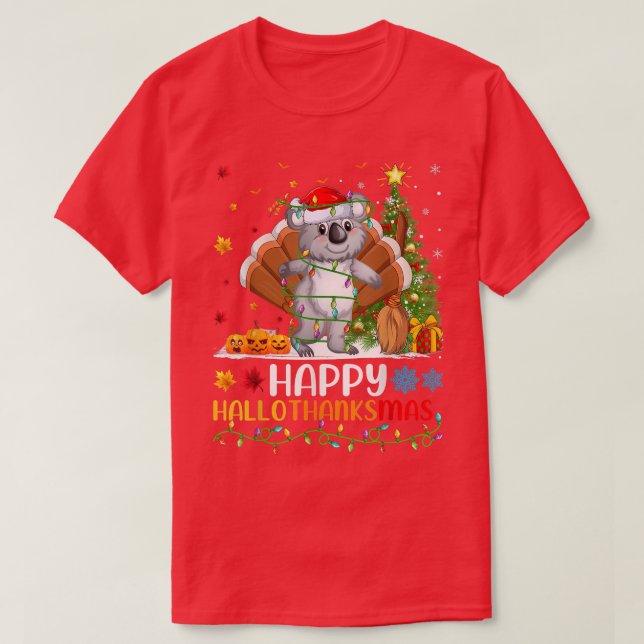 Camiseta Koala Animal Lover Funny Feliz Koala HelloMa (Diseño del anverso)