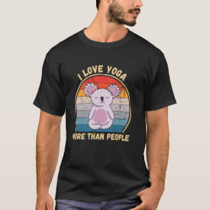 Camiseta Koala Antiguo Amo Yoga Más Que Gente Yoga Lo
