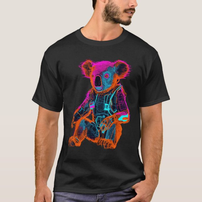 Camiseta Koala Artwork - Animal Motif Art Koala (Anverso)
