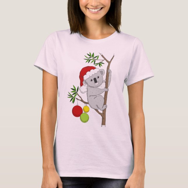 Camiseta Koala australiana del navidad (Anverso)