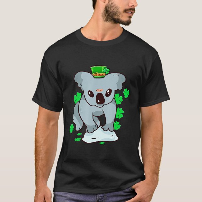 Camiseta Koala Bear Clothing Leprechaun Shamrock St Patrick (Anverso)