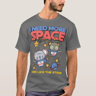 Camiseta Koala Bear Floating in Space Whimsical Cosmic Frie