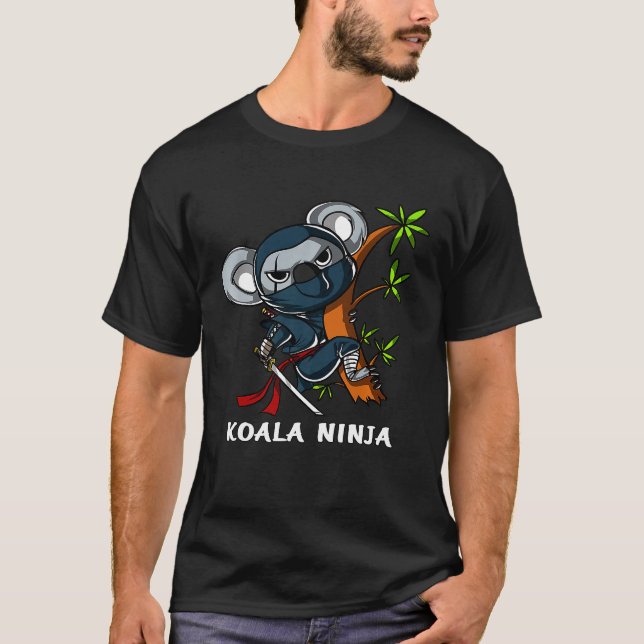 Camiseta Koala Bear Ninja Samurai Martial Arts Animal (Anverso)