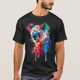 Camiseta Koala Bear Paint Splatter Animal Australiano Koala