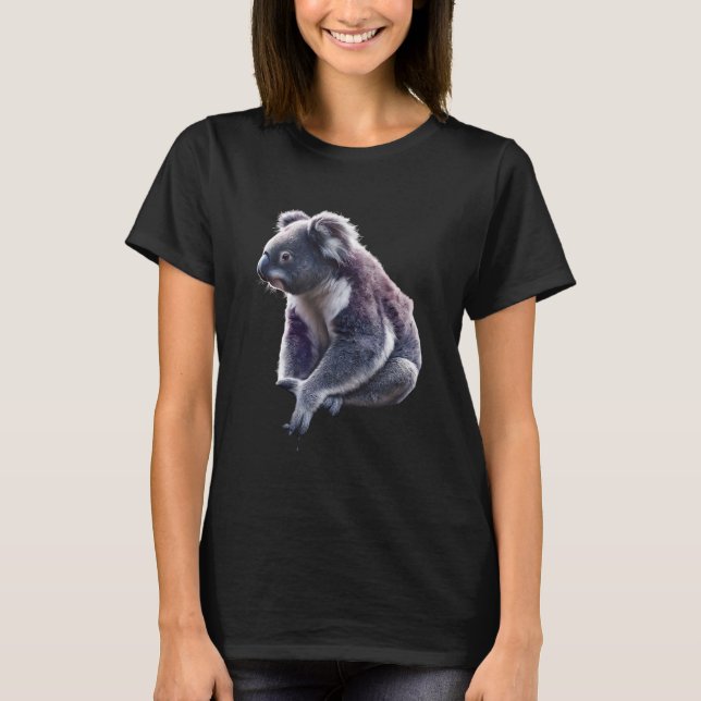 Camiseta Koala Bear Portrait Artwork Wildlife Tropical Anim (Anverso)
