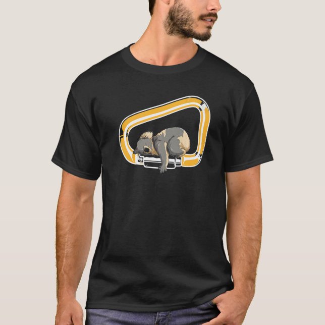 Camiseta Koala Carabiner Climbing Animal Cute Bouldering (Anverso)