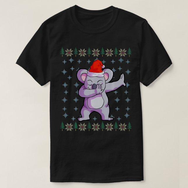 Camiseta Koala Christmas  Boys Santa Hat Koala Lover Gift  (Diseño del anverso)