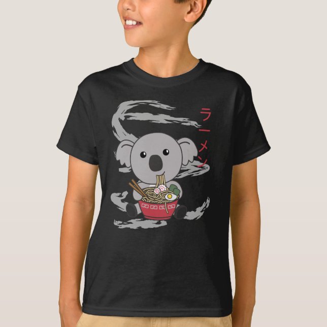 Camiseta Koala come Ramen Cute Kawaii Noodles Koalas (Anverso)