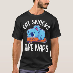 Camiseta Koala Come Snacks Toma Napas Dormiendo El Oso Koal