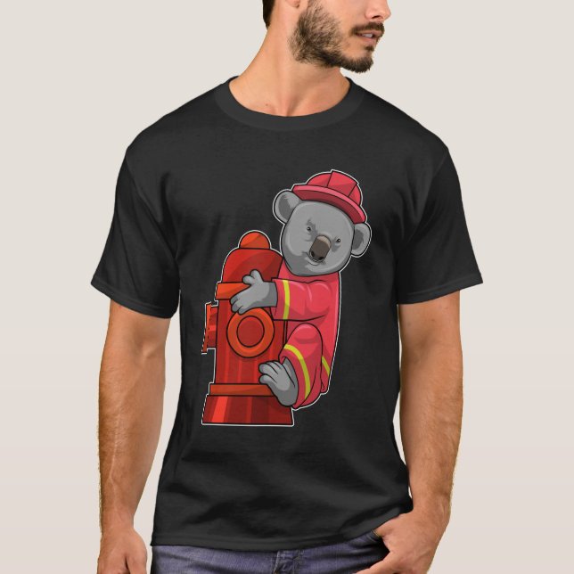 Camiseta Koala como bombero con hidrógeno (Anverso)