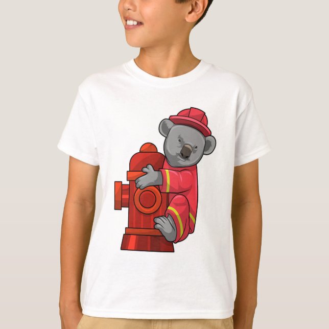 Camiseta Koala como bombero con hidrógeno (Anverso)