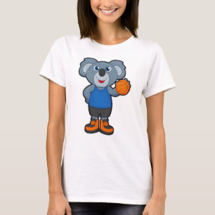 Camiseta Koala como jugador de baloncesto con baloncesto