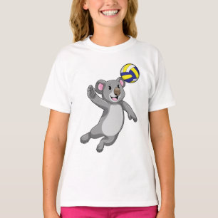 Camiseta Koala como jugador de voleibol con voleibol
