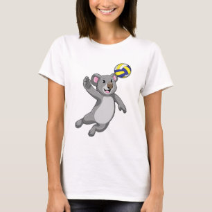 Camiseta Koala como jugador de voleibol con voleibol