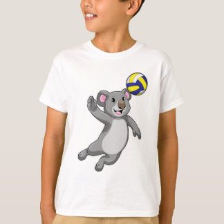 Camiseta Koala como jugador de voleibol con voleibol