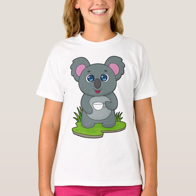Camiseta Koala con café (Anverso)