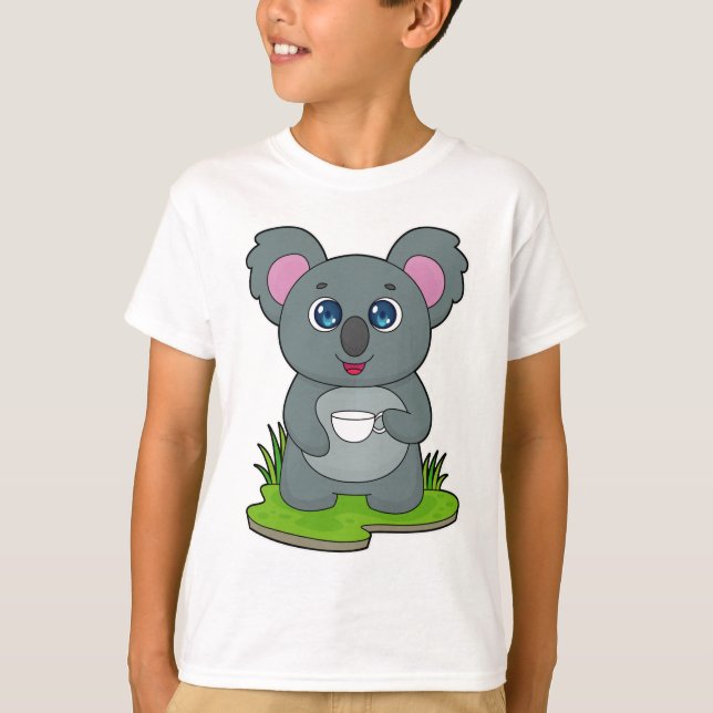 Camiseta Koala con café (Anverso)