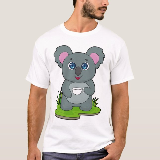 Camiseta Koala con café (Anverso)