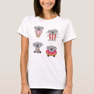 Camiseta Koala Con Candy Kawaii Koalas Con Comida