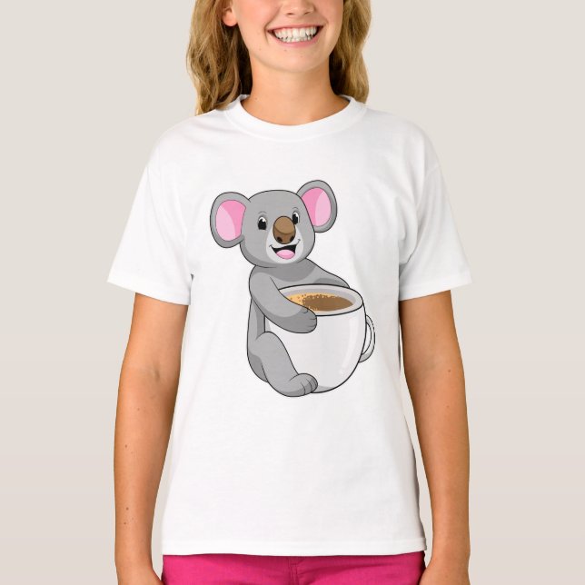 Camiseta Koala con Copa de Café (Anverso)