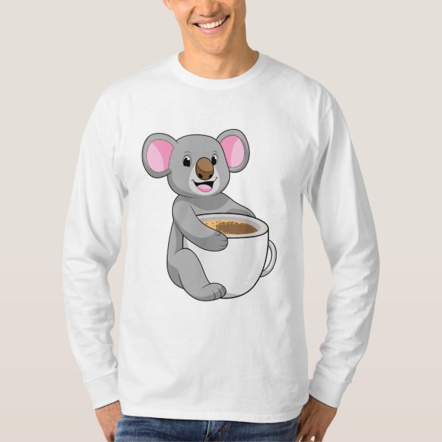 Camiseta Koala con Copa de Café (Anverso)