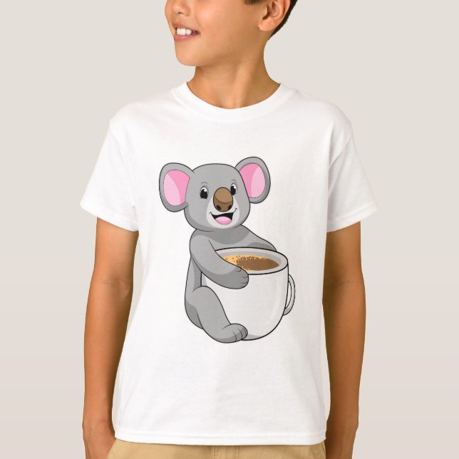 Camiseta Koala con Copa de Café (Anverso)