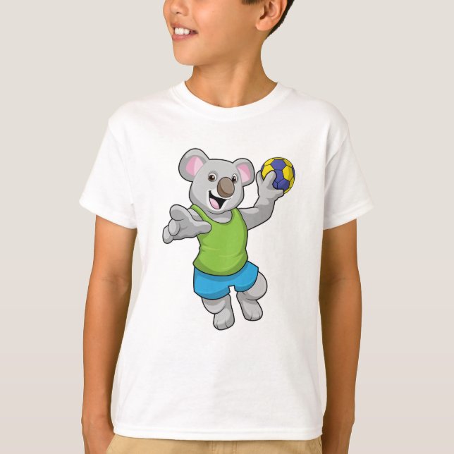 Camiseta Koala con deportes de balonmano (Anverso)