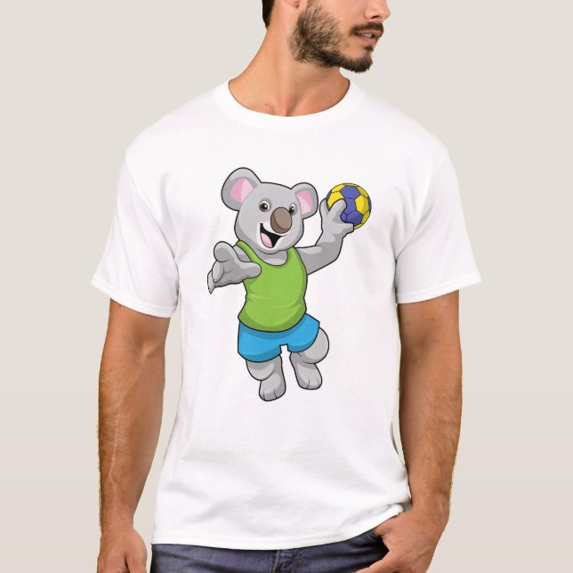 Camiseta Koala con deportes de balonmano (Anverso)
