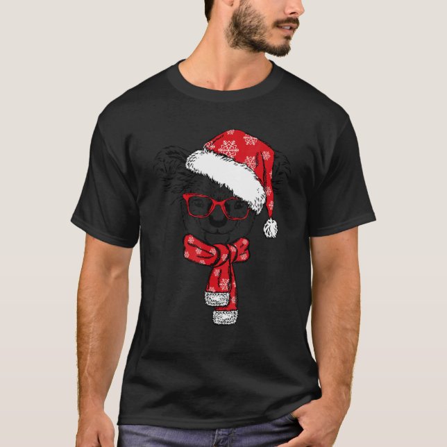Camiseta Koala con Santa Hat Xmas Koala para las mujeres Ki (Anverso)