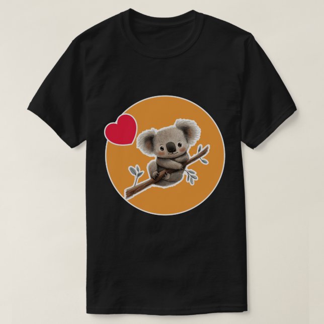 Camiseta Koala con un palo  (Diseño del anverso)