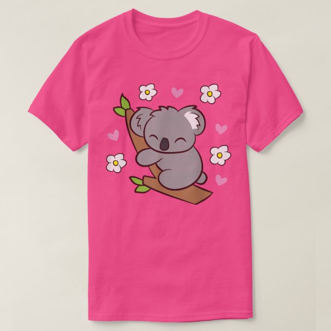 Camiseta Koala Cute Koala Con Flores Australia Koala (Diseño del anverso)