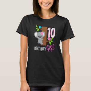 Camiseta Koala, de 10 años, cumpleaños, Chica Koalafied, dé