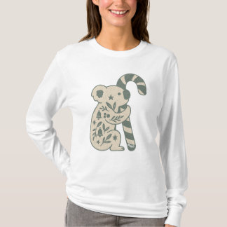 Camiseta Koala de Navidad con Bastón de Caramelo