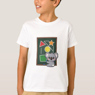 Camiseta Koala de Pizarra Aprendiendo Formas Niños