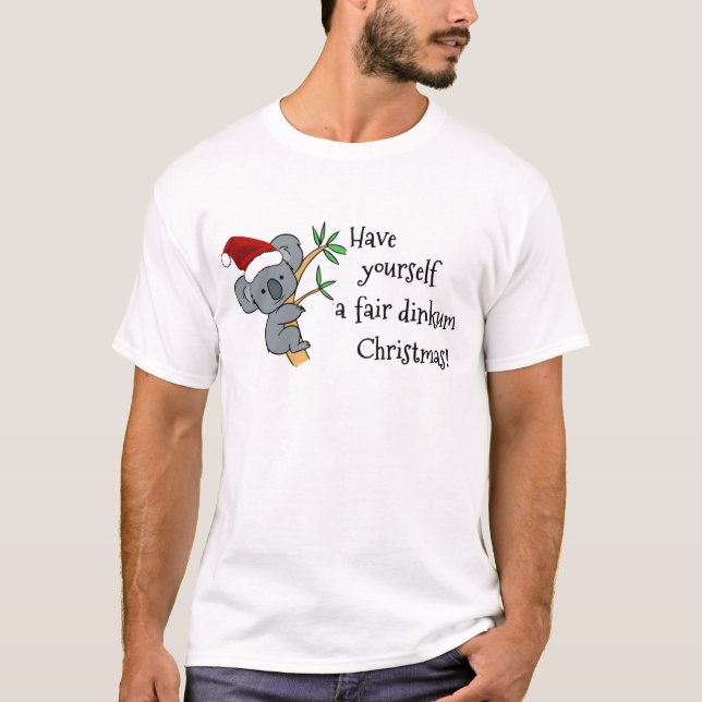 Camiseta Koala de Santa - Dinkum justo (Anverso)