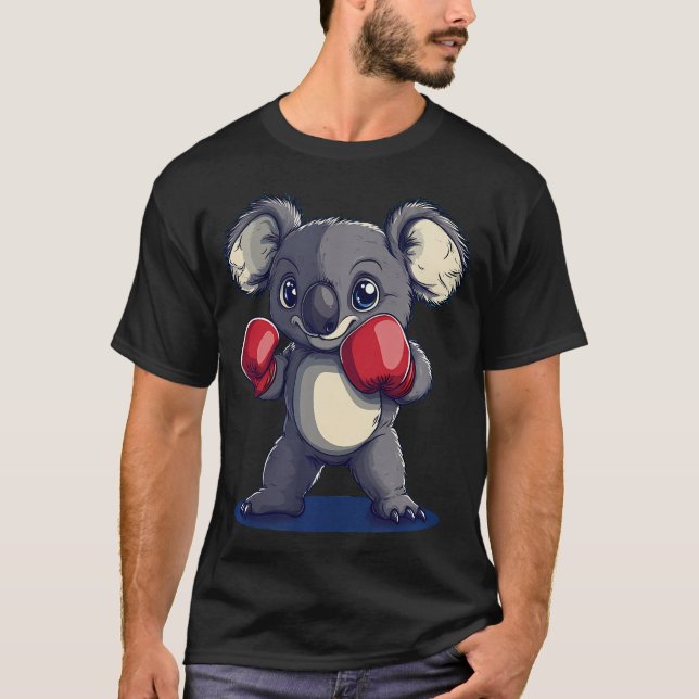 Camiseta Koala Divertido con Boxeo (Anverso)