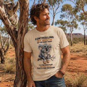 Camiseta Koala Divertido Controlando mi Boca