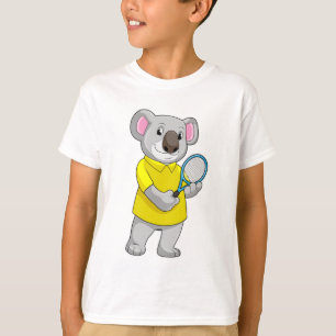 Camiseta Koala en tenis con raqueta de tenis
