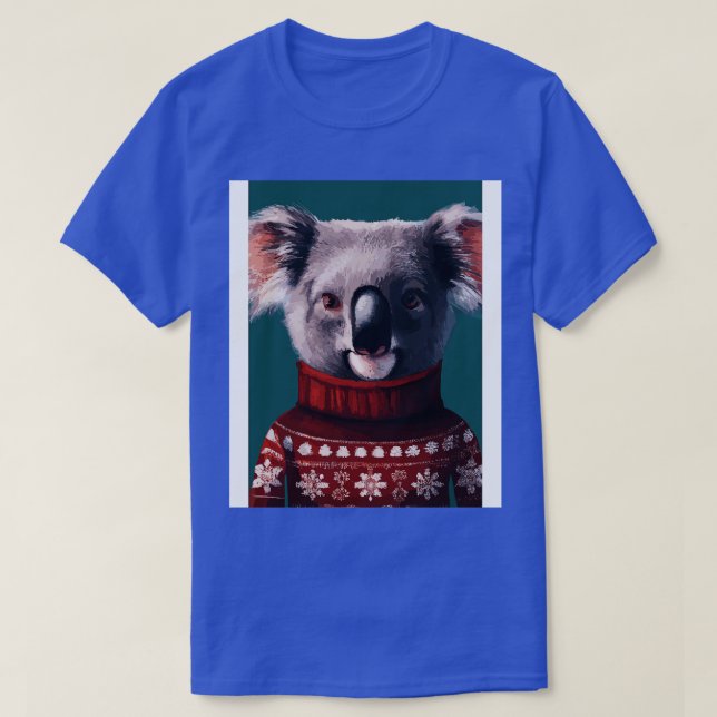 Camiseta Koala en un Navidad Pullover 1 (Diseño del anverso)