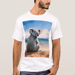 Camiseta Koala en una playa de arena