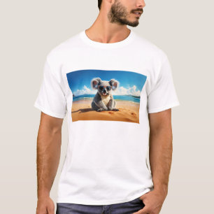 Camiseta Koala en una playa de arena