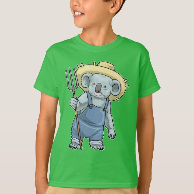 Camiseta Koala Farmer Pitchfork (Anverso)