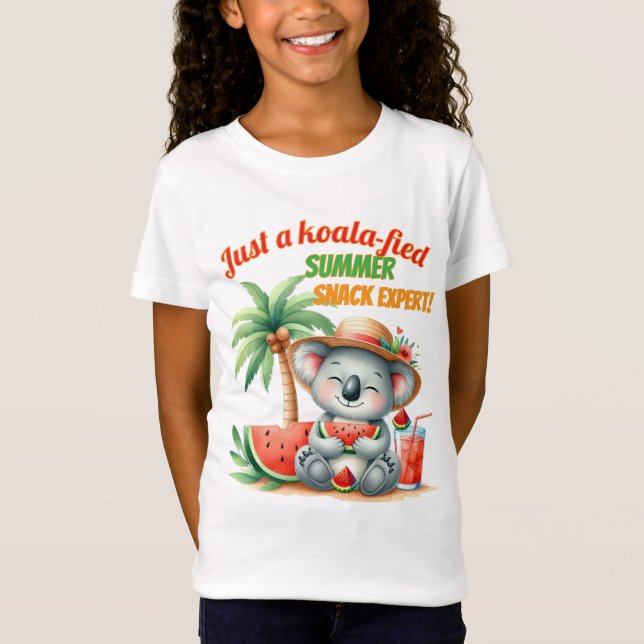 Camiseta Koala-fied Summer Snack Expert – Funny Beach Vibes (Anverso)