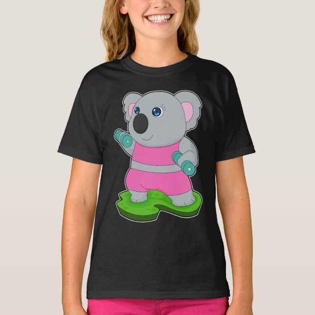Camiseta Koala Fitness Dumbbell (Anverso)